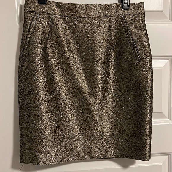 H&M Skirts Gold Mini Skirt Poshmark
